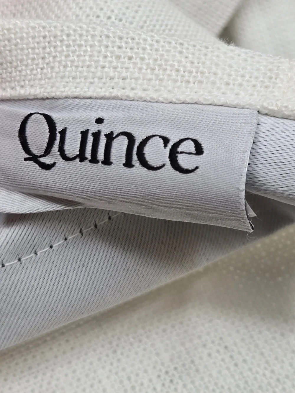 NWT QUINCE Set 2 48x84 Heavyweight European Linen Blackout Curtains White 9953